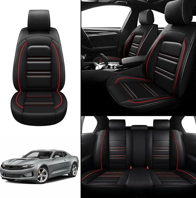 Seat Covers for Camaro 2000-2023 | 5-Seats Leather Seat Covers - Image 2
