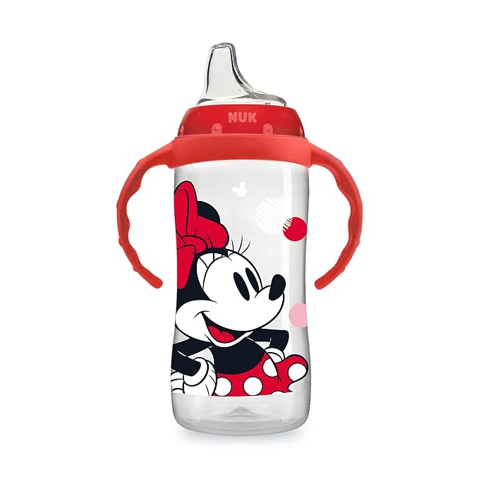 NUK Disney Large Learner Spill Proof Sippy Cup, Minnie Mouse, 10 Oz – BPA Free by NUK