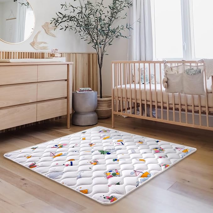 High-Density Foam Baby Play Mat, 50x50 Inches Thicken One-Piece Comfortable and - Image 5