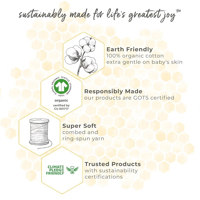 Burt's Bees Baby Organic Baby Bibs – 100% Cotton Newborn Infant Bibs - Image 8
