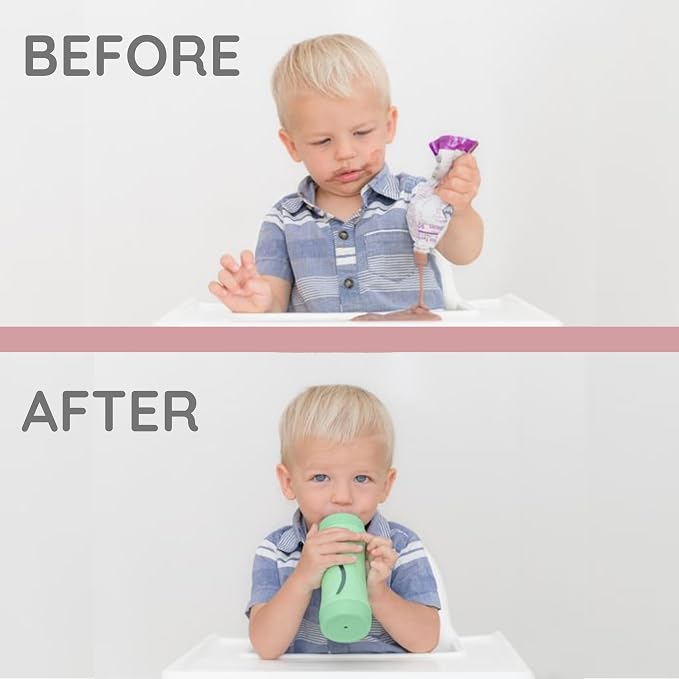 Subo Baby Food Bottle | No Mess Baby Toddler Self Feeder | Squeeze Free Design - Image 3