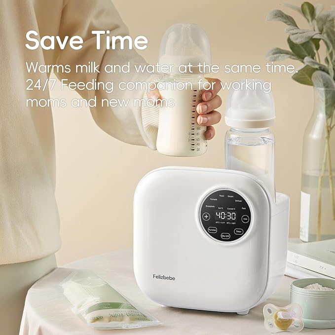 Baby Bottle Warmer, Felizbebe 10-in-1 Double Bottle Warmer - Image 6