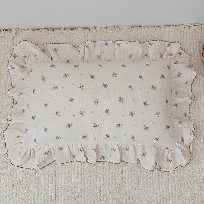 BuLuTu Toddler Pillowcase Cotton Muslin Kids Pillow Cases Enveloped Soft by BuLuTu