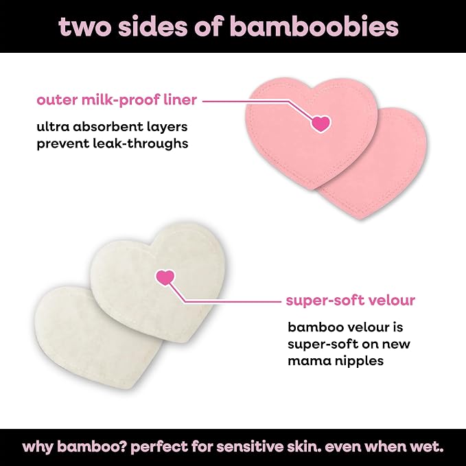 Bamboobies Women’s Nursing Pads, Reusable and Washable - Image 3