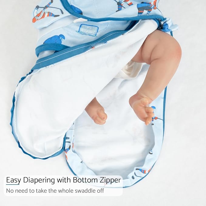 LollyBanks Baby Swaddle, 100% Organic Cotton Newborn Boy Swaddle Sack 0-3 Months - Image 5
