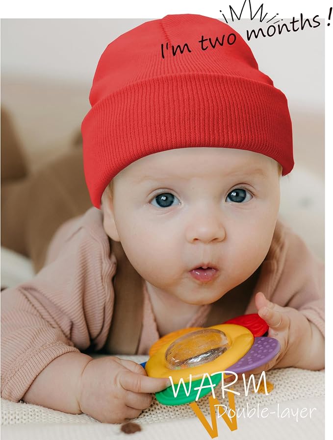 ROYBENS 100% Cotton Baby Beanie Cute Toddler Winter Hat Boys Girls Kids Soft - Image 3