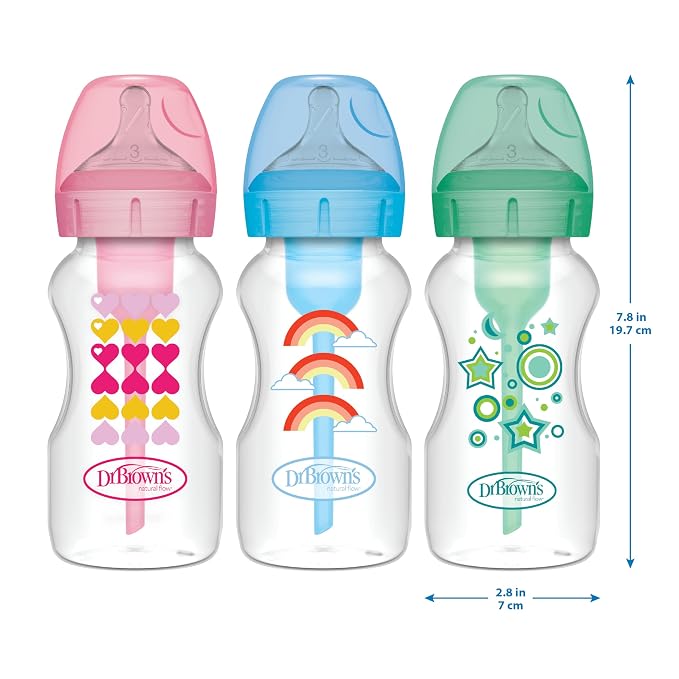 Dr. Brown’s Anti-Colic Options+ Wide-Neck Sippy Bottle Starter Kit, - Image 7