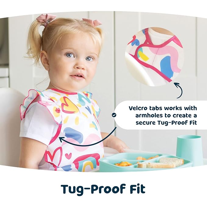 Tiny Twinkle Short Sleeve Apron Baby & Toddler Bib - Image 5