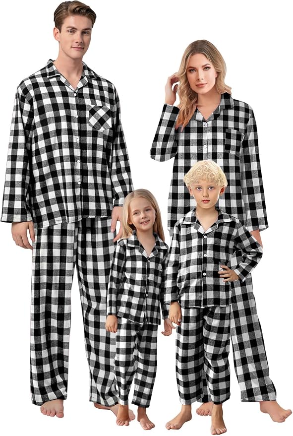 Schbbbta Family Matching Pajamas Holiday Sleepwear Long Sleeve Pjs Sets by SchbbbtaTouchYourLife