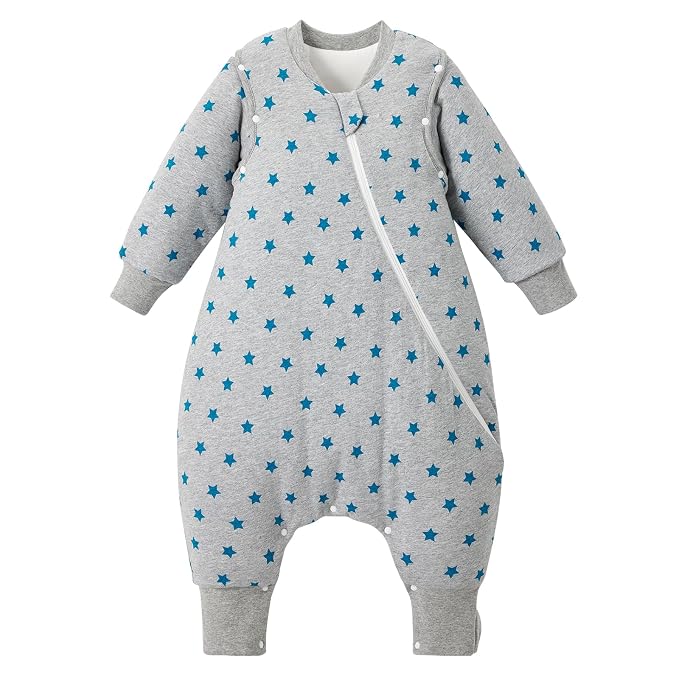 Duomiaomiao 3.5 TOG Toddler Sleep Sack 2-3T 100% Cotton Winter Side Open Zipper by DuoMiaoMiao