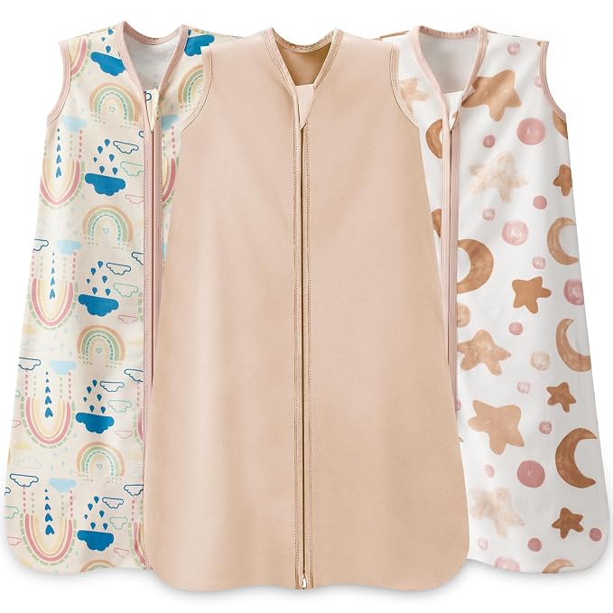 Baby Sleep Sack 12-18 Months Baby Wearable Blanket 100% Cotton TOG 0.5 2-Way by WRRERNSIN