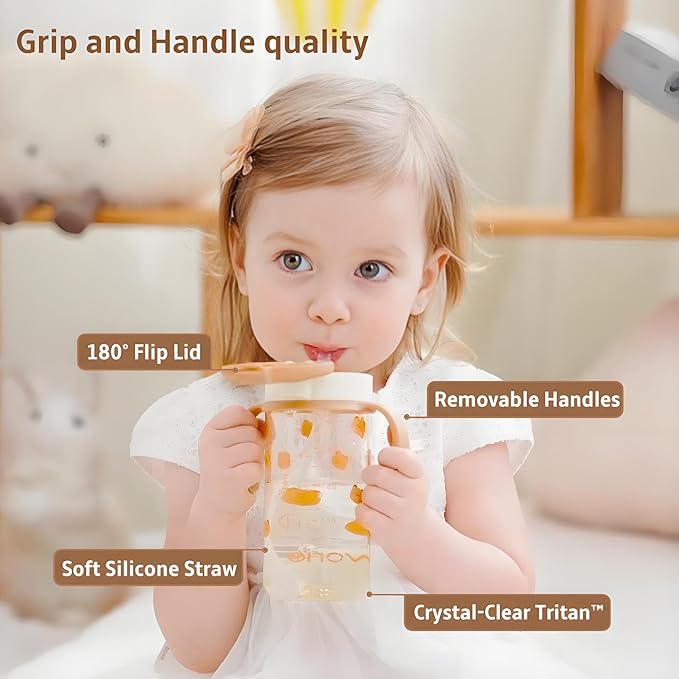 Evorie Tritan Spill Proof Toddler Straw Sippy Cup, 10 oz - Image 4