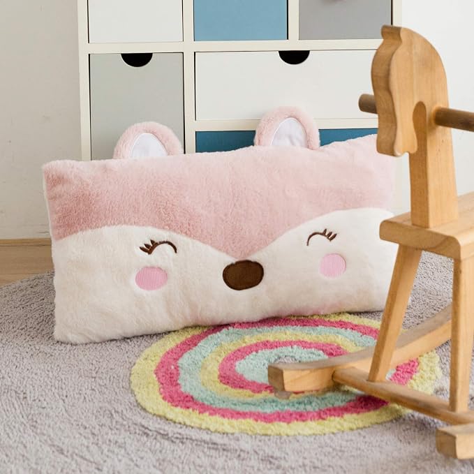 Stuffed Animal Lumbar Pillow, Super Soft Plush Cuddle Throw Pillow - Image 2
