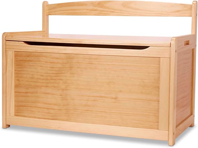 Melissa & Doug Toy Chest, Wooden Toy Storage Box - Image 4