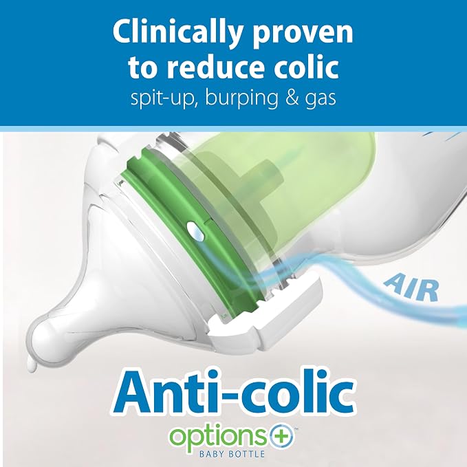 Dr. Brown's Natural Flow Anti-Colic Options+ Wide-Neck Glass Baby Bottles 9 - Image 2