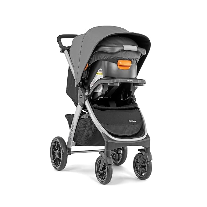 Chicco Bravo 3-in-1 Trio Travel System, Bravo Quick-Fold Stroller - Image 9