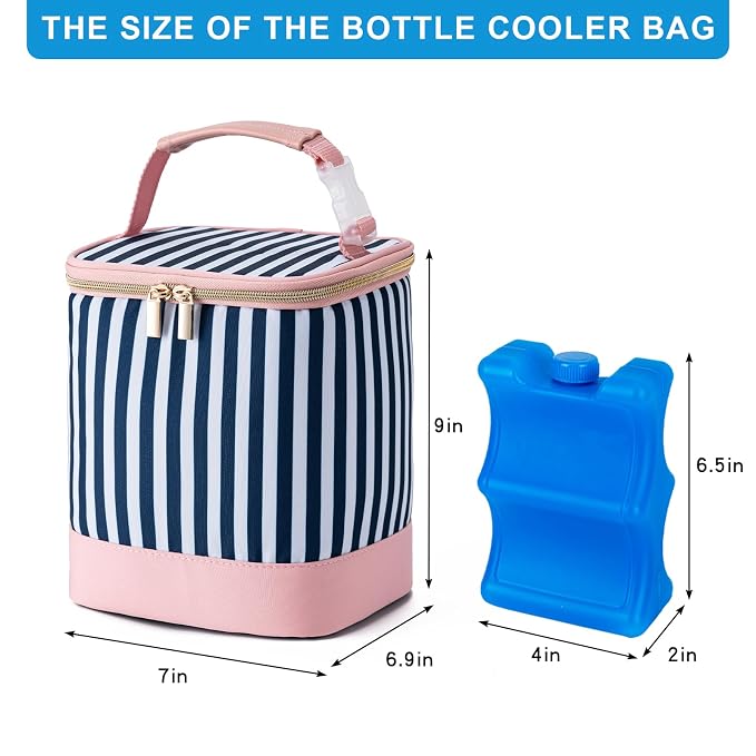 Breastmilk Cooler Bag with Ice Pack Fits 4 Baby Bottles Up to 9 Ounce, Baby - Image 5