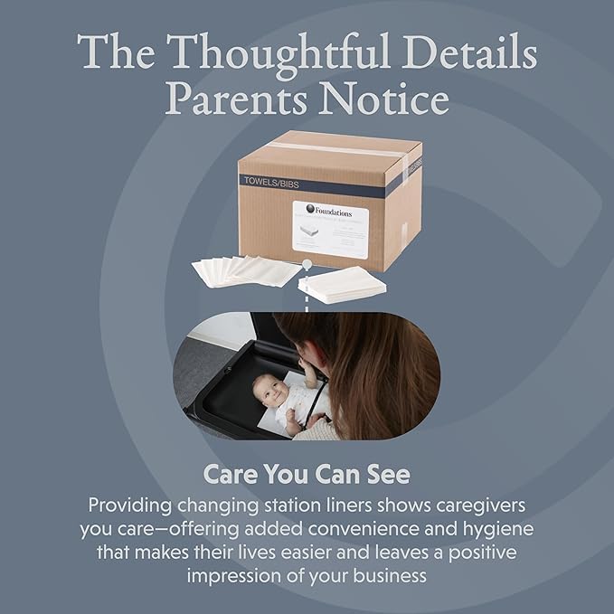 Foundations 2-Ply Disposable Non-Waterproof Baby Changing Station Liner Refills - Image 4