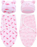 Cinaci 2 Pieces Adjustable Soft Cotton Baby Swaddle Sleep Sacks Hats Newborn by Cinaci