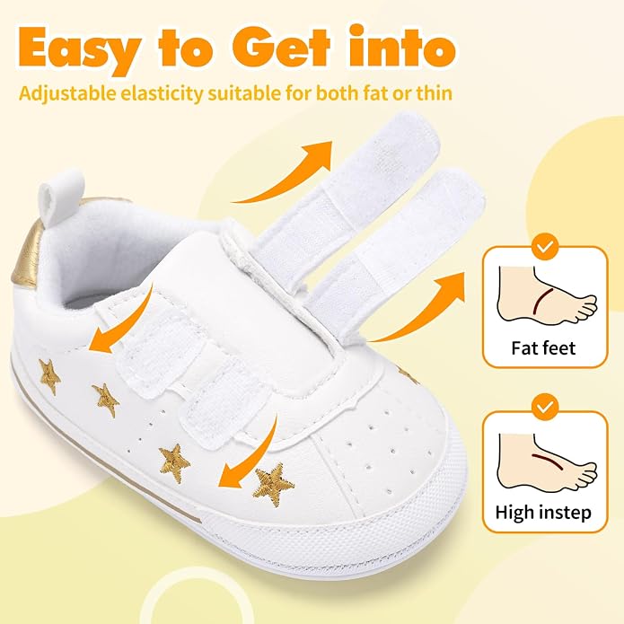 BACSAC Baby Boys Girls Lightweight Shoes Non-Slip Rubber Soft Sole Sneakers - Image 3