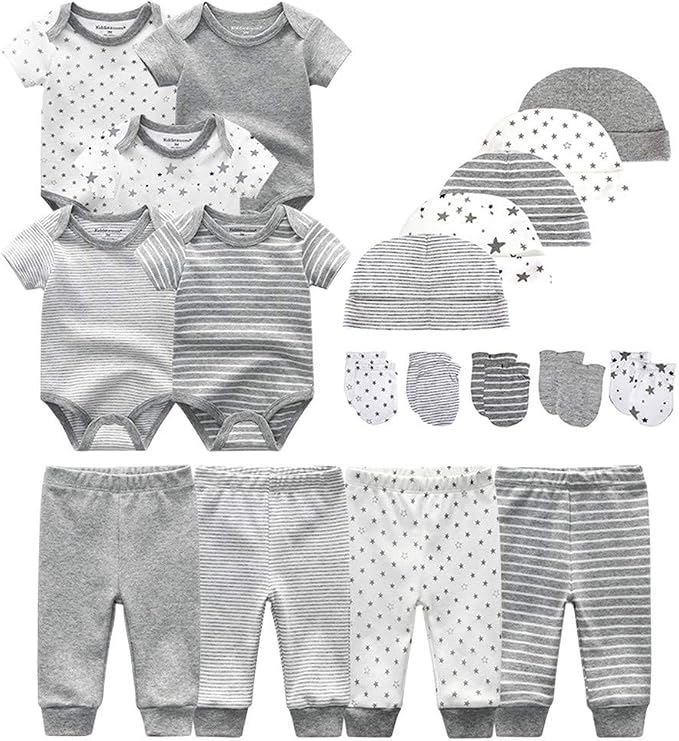 Kiddiezoom Unisex Baby Layette Essentials Giftset Clothing Set 19-Piece by Kiddiezoom