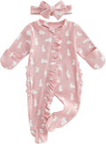 CIYCUIT Baby Girls Cactus Footies Newborn Zip Up Onesie Romper by CIYCUIT