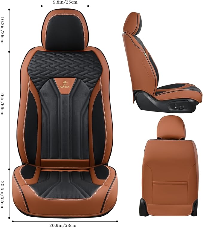 FLORICH Seat Covers for Cars, Waterproof Seat Covers, Leather Car Seat Covers 2 - Image 2