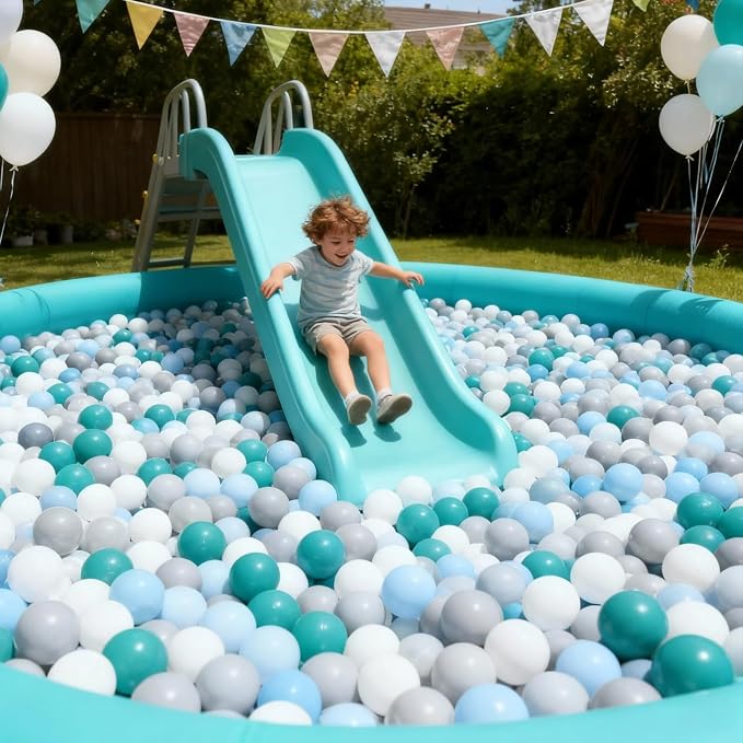 GOGOSO Ball Pits Balls for Toddlers Pack of 50 100 200 Plastics Shape Ball - Image 6