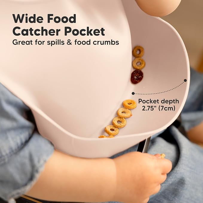 KeaBabies 2-Pack Silicone Baby Bibs - Image 4