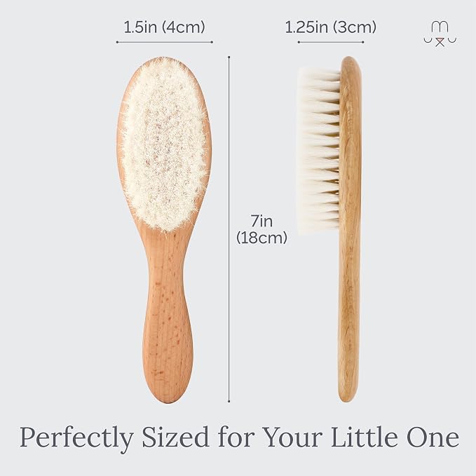 Natemia Soft Bristle Baby Hair Brush Set - Image 6