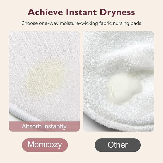 Momcozy Reusable Breast Pads, Innovative Use of Absorbent Fabric & 4 Layers of - Image 4