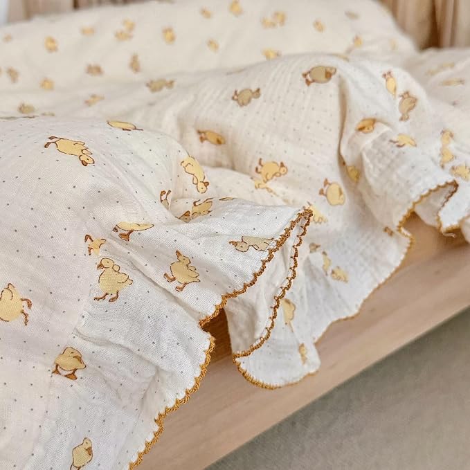 BuLuTu Cute Toddler Pillow Cases Cotton Muslin Toddler Pillowcase 1 PC - Image 6