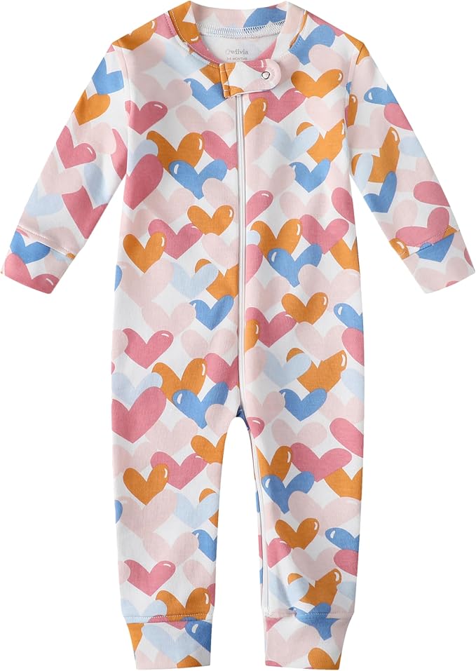 Owlivia Organic Cotton Baby Boy Girl Zip up Sleep 'N Play Pjs, Long Sleeve by Owlivia