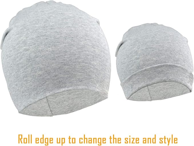 DRESHOW BQUBO 8 Pack Unisex Baby Beanie Hat Infant Toddler Kid Hats Baby Soft - Image 3