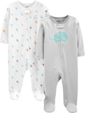 Simple Joys by Carter's Baby Neutral 2-Pack Cotton Footed Sleep and Play by SimpleJoysbyCarters