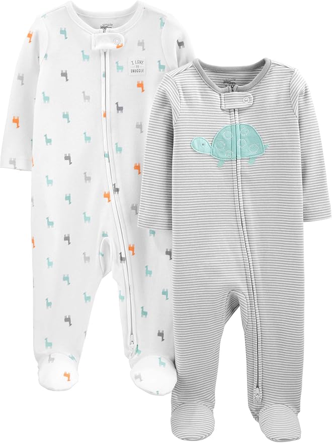 Simple Joys by Carter's Baby Neutral 2-Pack Cotton Footed Sleep and Play by SimpleJoysbyCarters