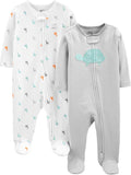 Simple Joys by Carter's Baby Neutral 2-Pack Cotton Footed Sleep and Play by SimpleJoysbyCarters