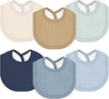 Muslin Baby Bibs 6 Pack for Unisex Girls & Boys, Adjustable Soft Cotton Baby by ARTSHU