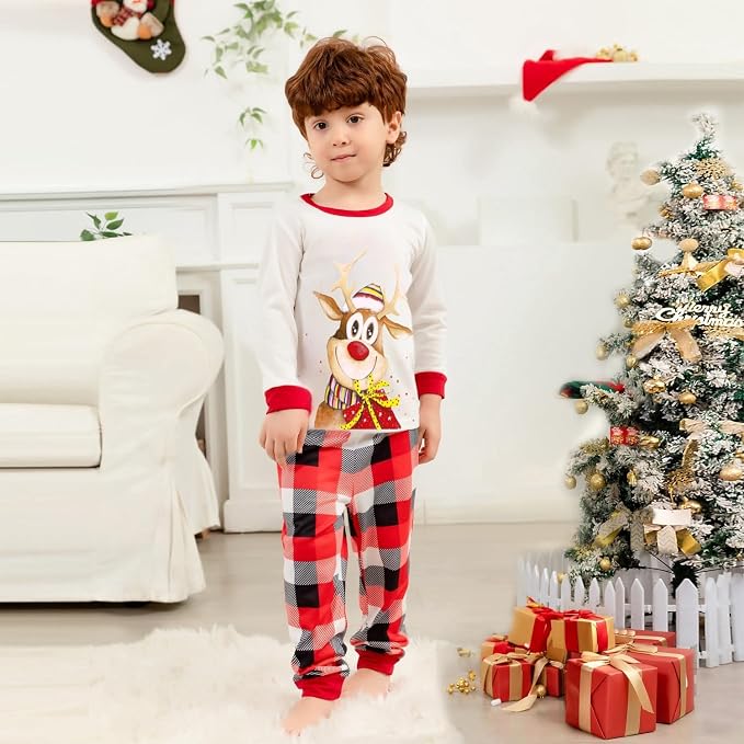 Schbbbta Family Matching Pajamas Holiday Sleepwear Long Sleeve Pjs Sets - Image 6