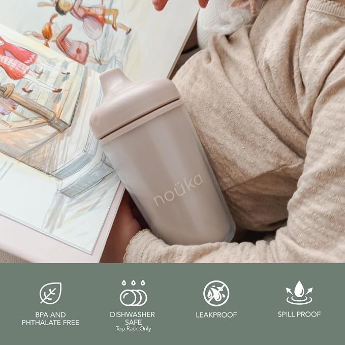 noüka Insulated and Non-Spill Sippy Cup | Leak Proof and Easy Grip | Keeps - Image 3