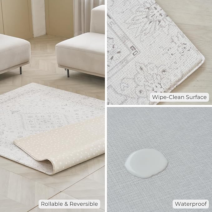 Baby Care Soft Rug 98'' x 59'' Original One-Piece Reversible Rollable - Image 5