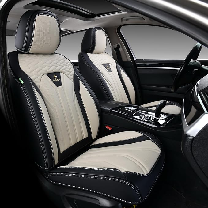 Seat Covers for Cars, Waterproof Seat Covers, Leather Car Seat Covers 2 Pack by FLORICH