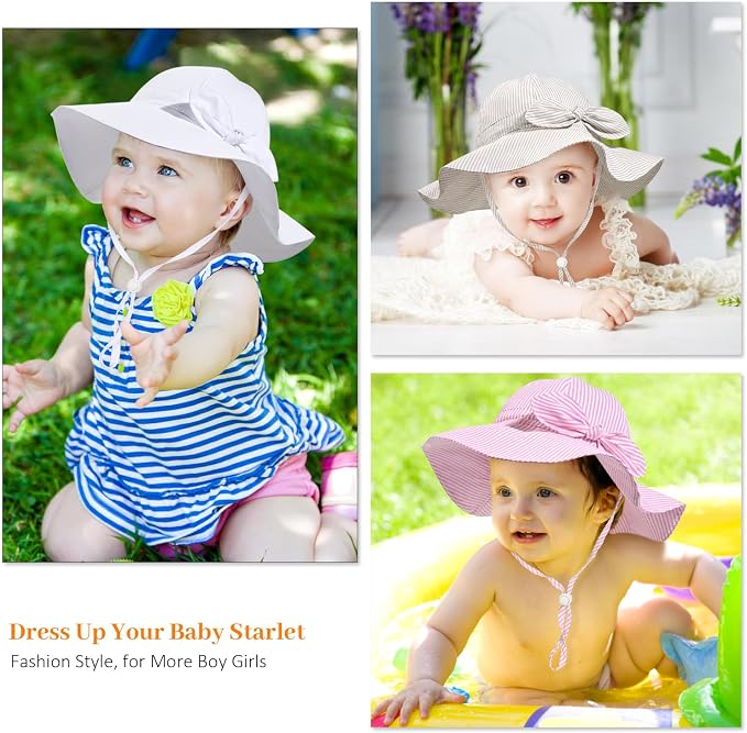 Baby Girl Sun Hat Summer Foldable Beach Hats - Image 6