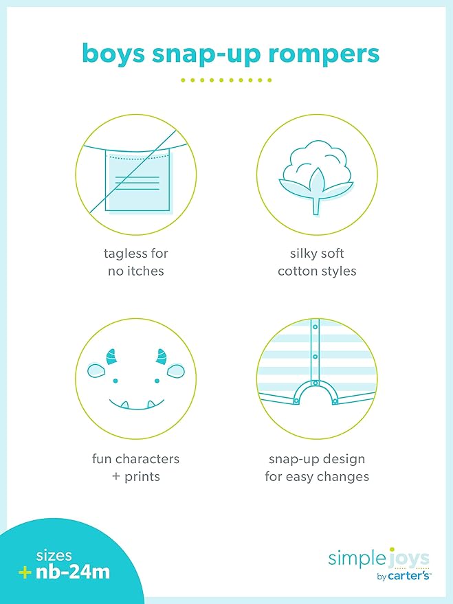 Simple Joys by Carter's Baby Neutral 2-Pack Cotton Footed Sleep and Play - Image 6
