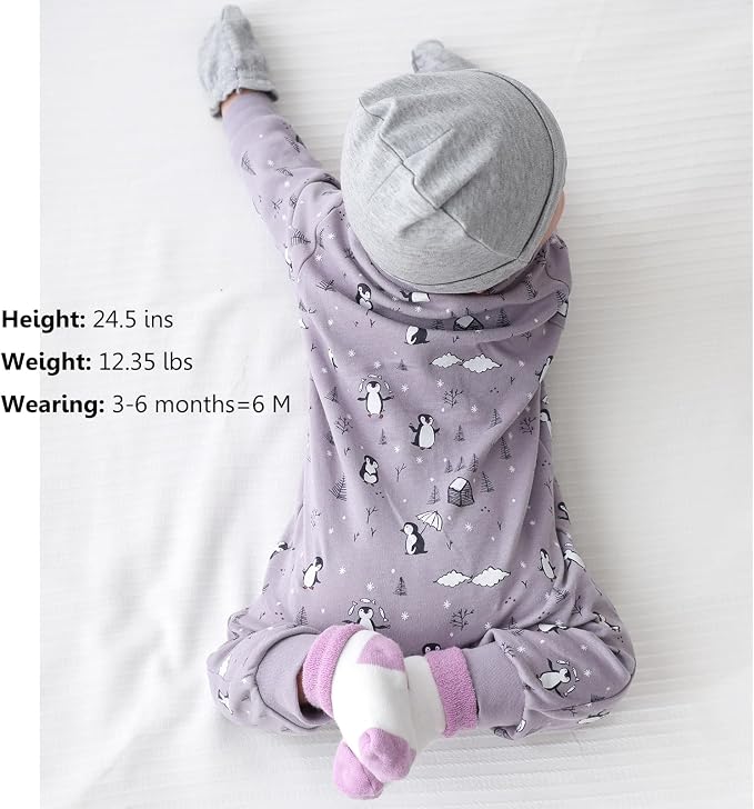 Newborn Baby 2-way Zipper Romper Cotton One-piece Jumsuit 3-pack, 0-24 Months - Image 5
