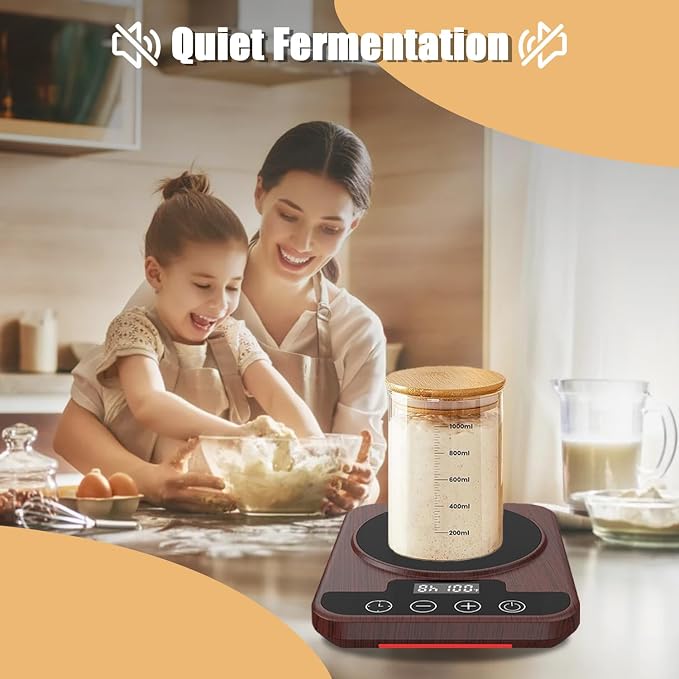 Sourdough Starter Warmer Mat, 12H Timer Warming Heating Pad, Precise 1°F - Image 5