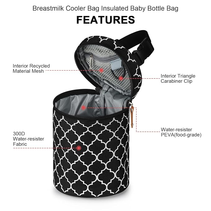 Accmor Breastmilk Cooler Bag, Insulated Baby Bottle Cooler Tote Bags - Image 5