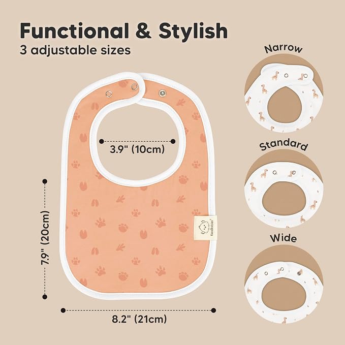 KeaBabies 8-Pack Organic Baby Bibs - Image 2