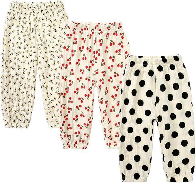 MYGBCPJS Baby Boys Girls Cotton Linen Trousers Kids Casual Ankle Pants Loose - Image 2