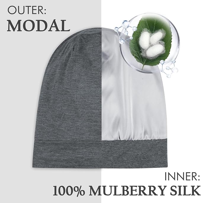 OLESILK Silk Toddler Bonnet 6-36 Months: 100% Mulberry Silk & Modal, Anti-Frizz - Image 2